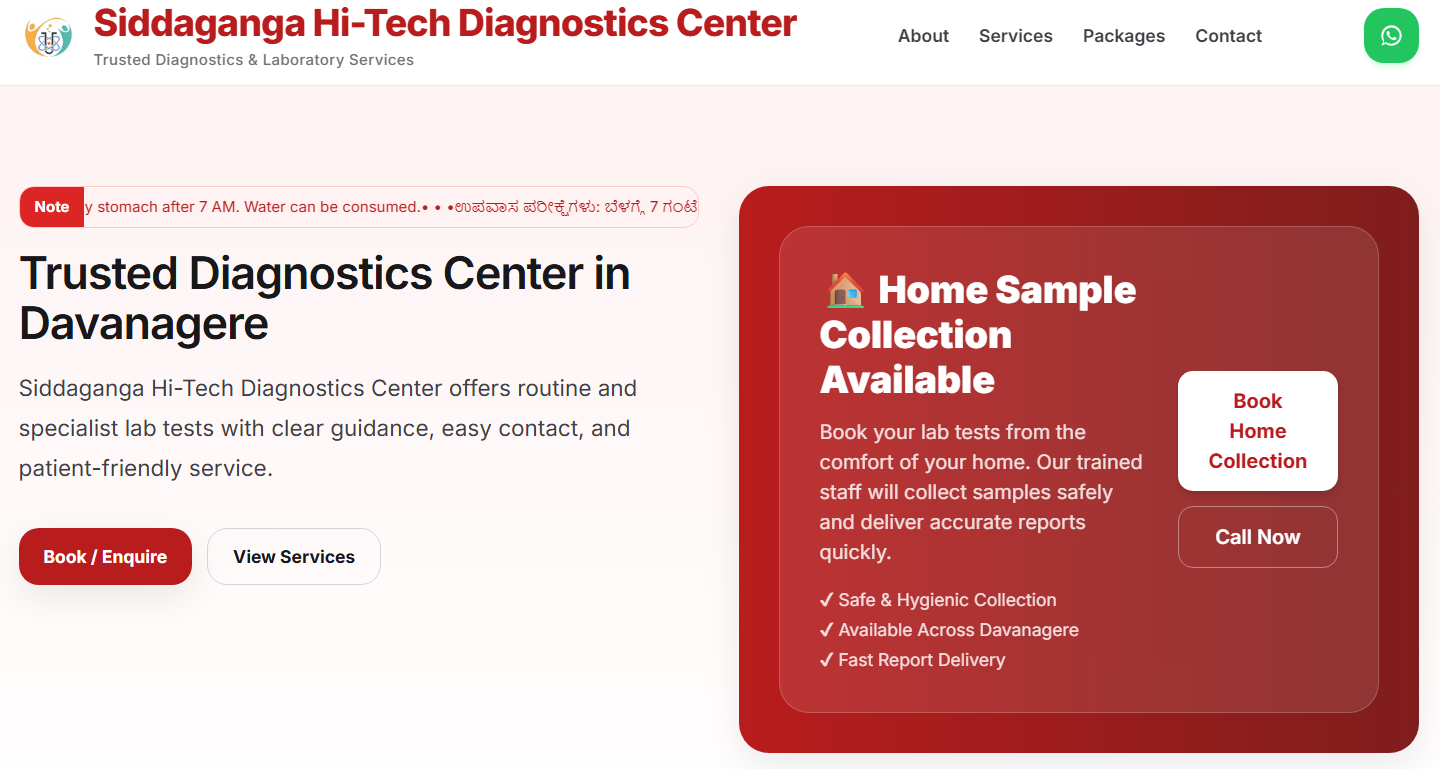 Siddaganga Hi-Tech Diagnostics Center